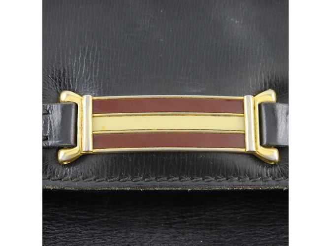 Schultertasche aus schwarzem Kalbsleder Gucci Sherry Line - Ansicht 17