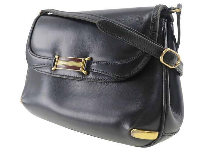 Schultertasche aus schwarzem Kalbsleder Gucci Sherry Line - Ansicht 2