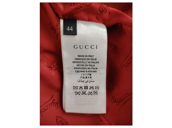 CHAQUETA DE CUERO BIKER GUCCI. Negro - vista 4