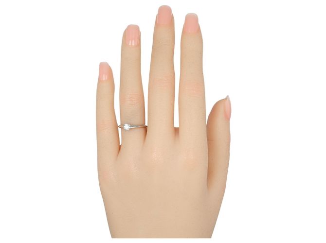 Anello in platino con diamante Tiffany & Co. - vista 2