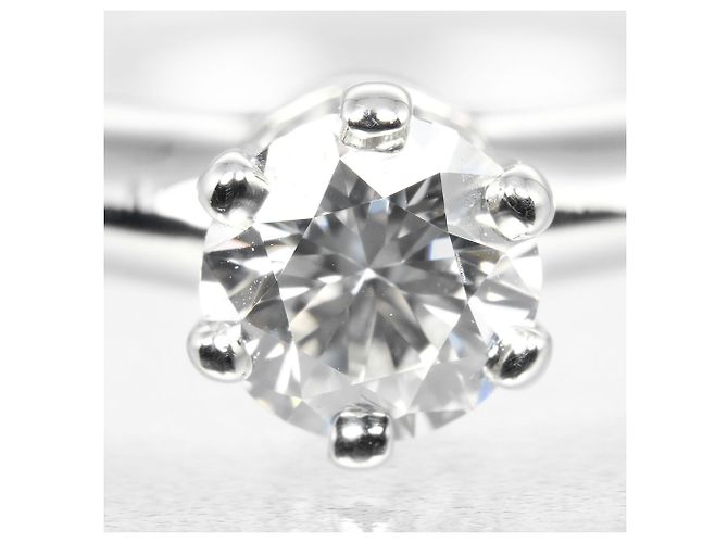 Anello in platino con diamante Tiffany & Co. - vista 4