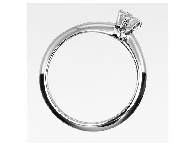 Anello in platino con diamante Tiffany & Co. - vista 9