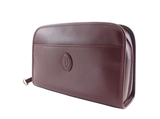 Borsa a tracolla Cartier Must Line Rosso Bordò - vista 2