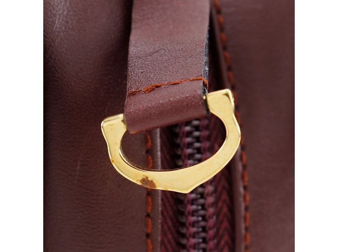 Borsa a tracolla Cartier Must Line Rosso Bordò - vista 7