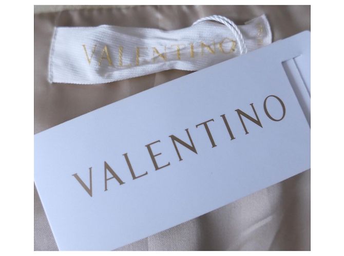 Jaqueta de camurça adornada com pérolas Valentino 2005 Bege - vista 10