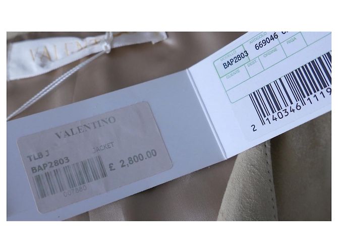 Jaqueta de camurça adornada com pérolas Valentino 2005 Bege - vista 11