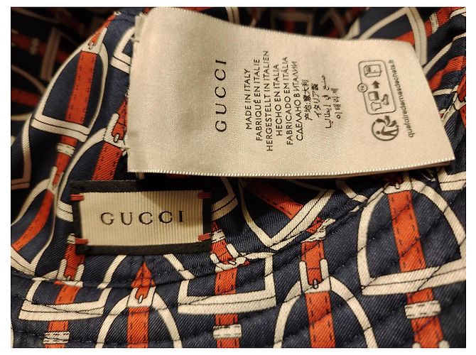GUCCI CLOCHE IN TESSUTO GG. Blu Multicolore Grigio - vista 2
