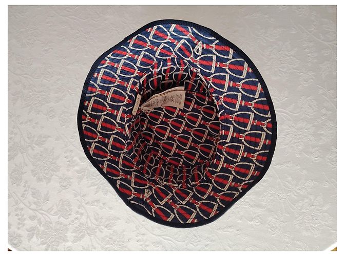 GUCCI CLOCHE IN TESSUTO GG. Blu Multicolore Grigio - vista 3