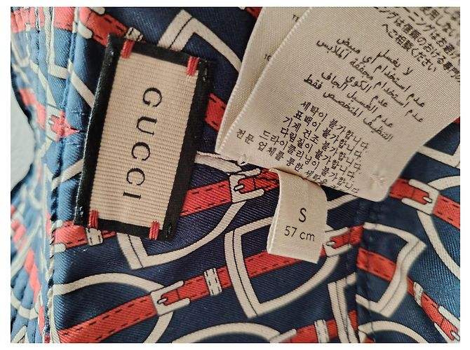 GUCCI CLOCHE IN TESSUTO GG. Blu Multicolore Grigio - vista 4