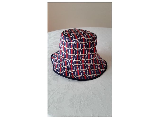 GUCCI CLOCHE IN TESSUTO GG. Blu Multicolore Grigio - vista 5