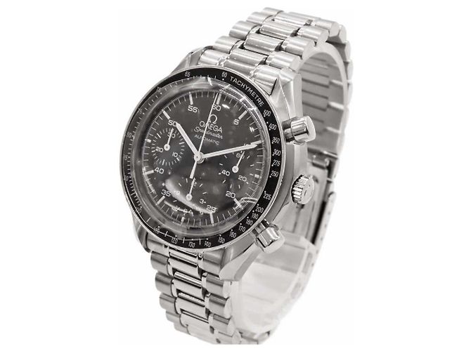 Omega Speedmaster Edelstahl-Uhr Schwarz - Ansicht 2