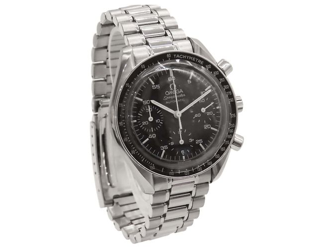 Omega Speedmaster Edelstahl-Uhr Schwarz - Ansicht 3