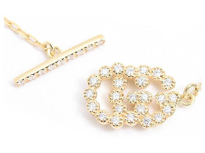 Gucci 750YG Double G Diamond Bracelet Golden - view 3