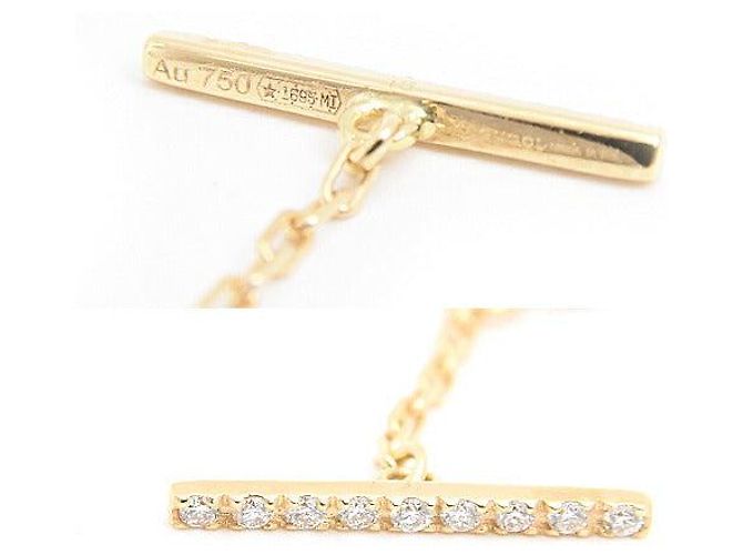 Gucci 750YG Double G Diamond Bracelet Golden - view 6