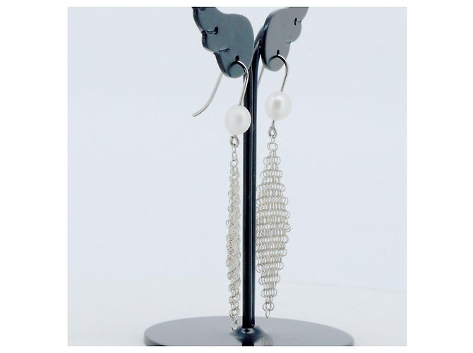 Tiffany & Co Pendientes de plata con perlas de agua dulce Tiffany - vista 2