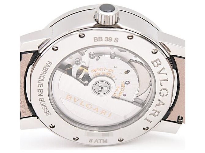 Bulgari Relógio automático Bvlgari Bvlgari com mostrador prateado BB39C6SLD usado Prata - vista 5
