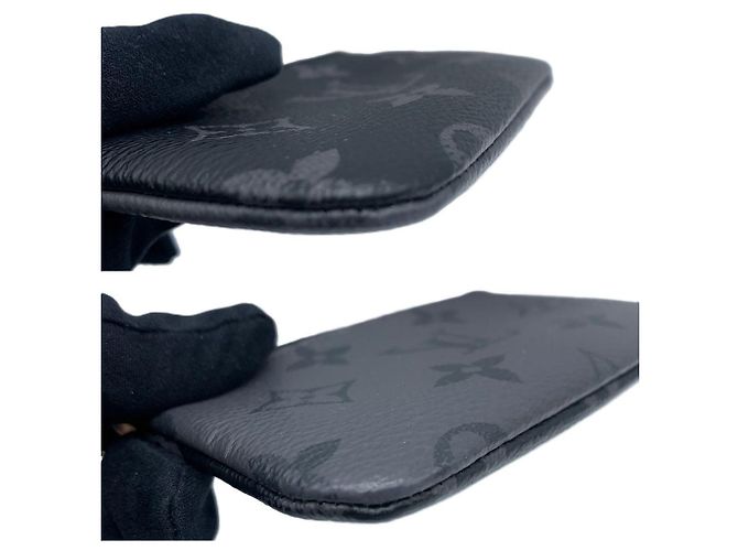 Louis Vuitton Monogram Eclipse Coin Case Keyring - view 3