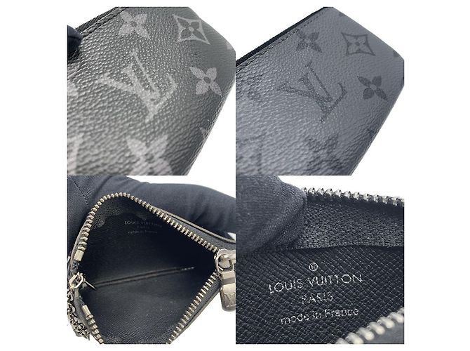 Louis Vuitton Monogram Eclipse Coin Case Keyring - view 4