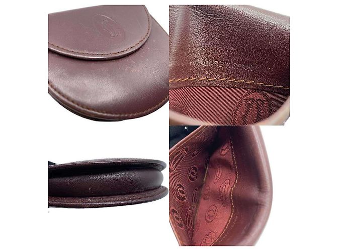 Monedero de cuero Cartier Unisex Burdeos - vista 3