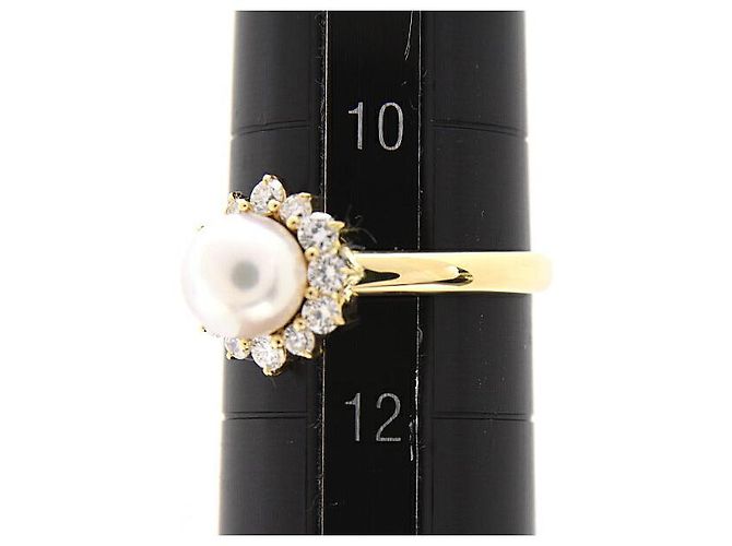 & Other Stories Anello design fiore in perla e diamante in oro giallo K18 Nina Ricci D'oro - vista 5