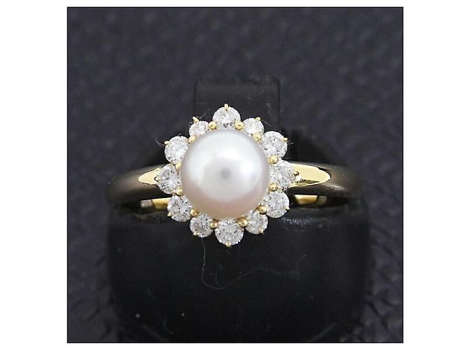 & Other Stories Anello design fiore in perla e diamante in oro giallo K18 Nina Ricci D'oro - vista 8