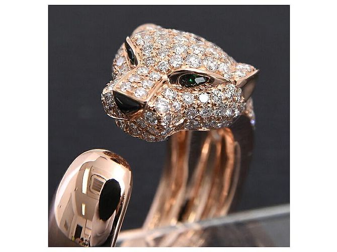 Cartier 750PG Panthère Masai Ring Größe 55 Golden - Ansicht 10