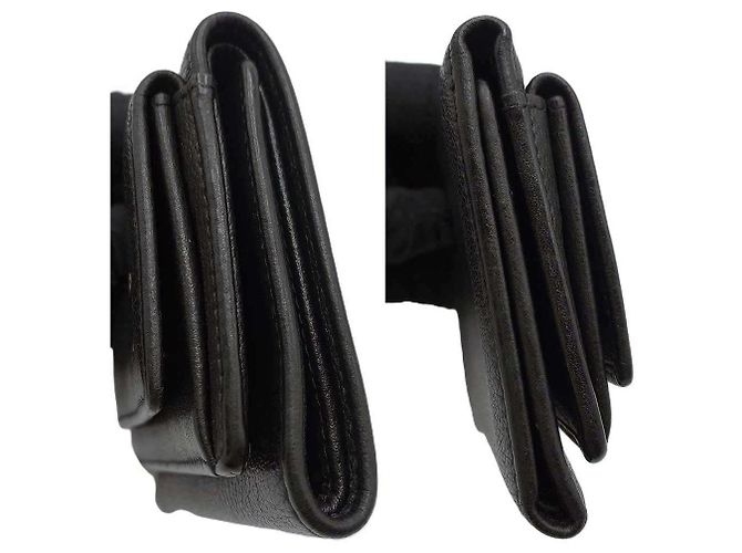 Chanel Camellia Lammleder Compact Wallet Schwarz - Ansicht 4