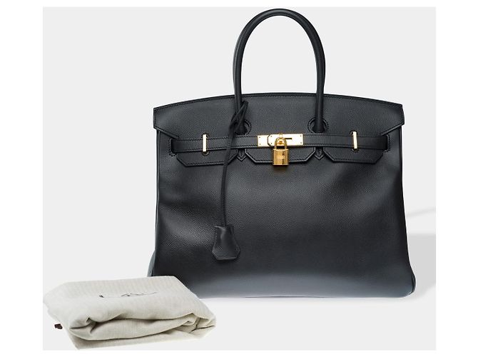 Hermès Sac HERMES Birkin 35 en Cuir Noir - 102541 - vue 2
