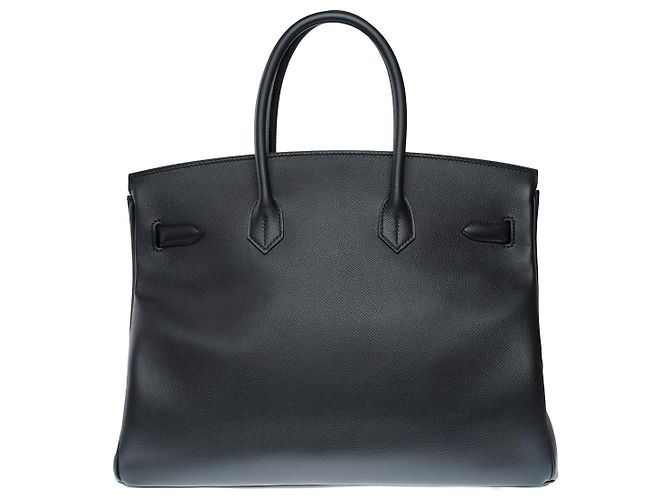 Hermès Sac HERMES Birkin 35 en Cuir Noir - 102541 - vue 4