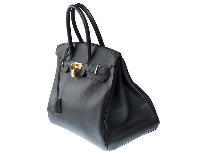 Hermès Sac HERMES Birkin 35 en Cuir Noir - 102541 - vue 5
