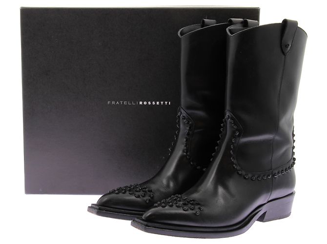 Autre Marque Botines FRATELLI ROSSETTI T.EU 37 Cuero Negro - vista 8