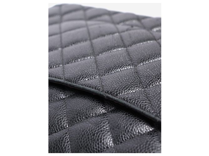 Chanel Borsa Classic Double Flap Medium in Pelle Nera 2012 Nero - vista 11