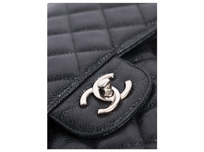 Chanel Borsa Classic Double Flap Medium in Pelle Nera 2012 Nero - vista 12