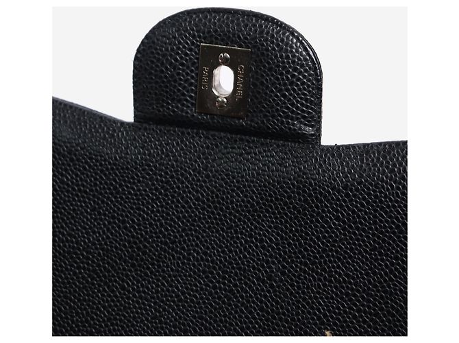 Chanel Borsa Classic Double Flap Medium in Pelle Nera 2012 Nero - vista 14