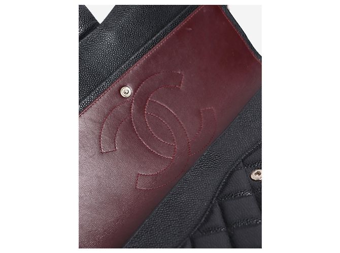 Chanel Borsa Classic Double Flap Medium in Pelle Nera 2012 Nero - vista 16