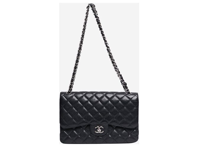 Chanel Borsa Classic Double Flap Medium in Pelle Nera 2012 Nero - vista 2