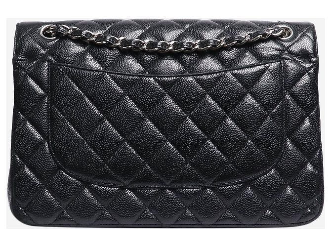 Chanel Borsa Classic Double Flap Medium in Pelle Nera 2012 Nero - vista 4