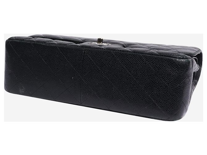 Chanel Borsa Classic Double Flap Medium in Pelle Nera 2012 Nero - vista 5