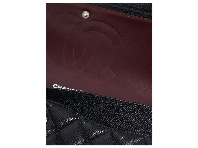 Chanel Borsa Classic Double Flap Medium in Pelle Nera 2012 Nero - vista 8