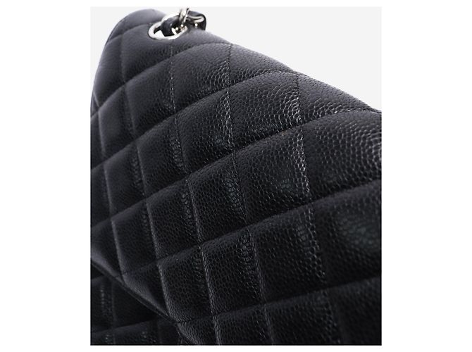 Chanel Borsa Classic Double Flap Medium in Pelle Nera 2012 Nero - vista 9
