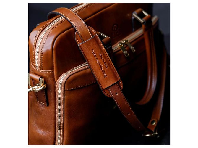 Autre Marque Valigetta in pelle Time Resistance Beige - vista 7