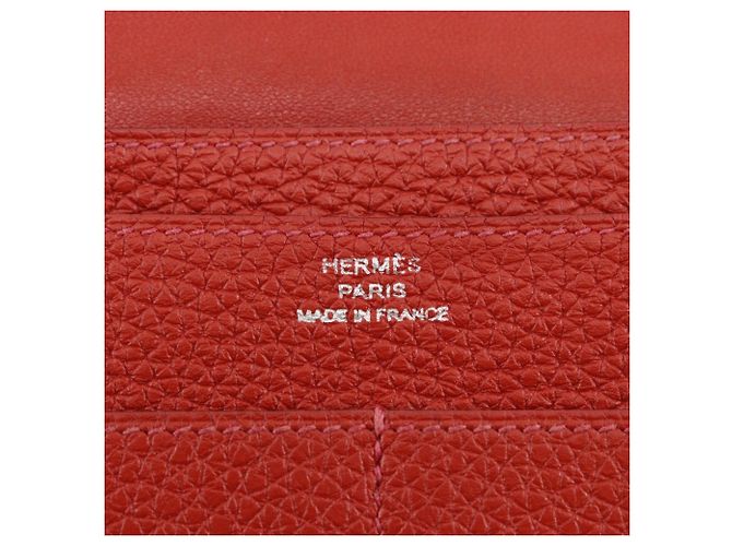 Hermès Hermes Dogon GM Langbörse Rot - Ansicht 14