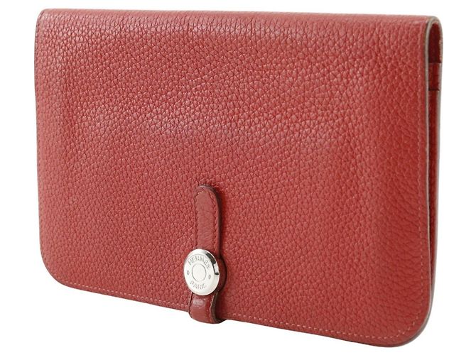 Hermès Hermes Dogon GM Langbörse Rot - Ansicht 2