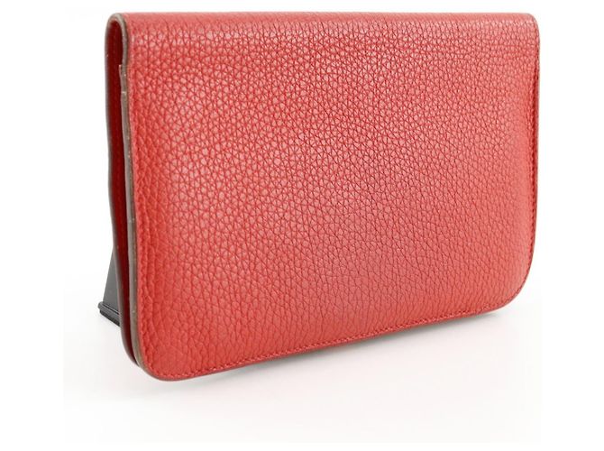 Hermès Hermes Dogon GM Langbörse Rot - Ansicht 3