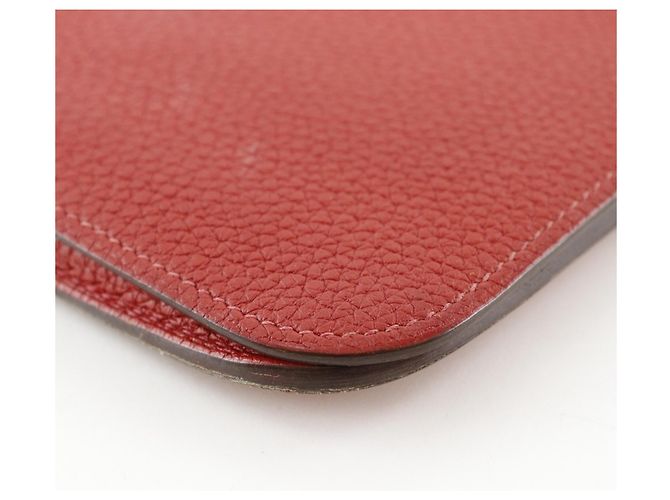 Hermès Hermes Dogon GM Langbörse Rot - Ansicht 4
