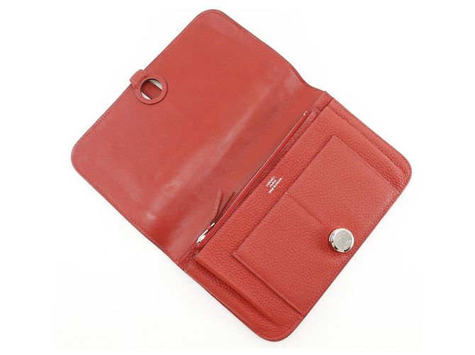 Hermès Hermes Dogon GM Langbörse Rot - Ansicht 6