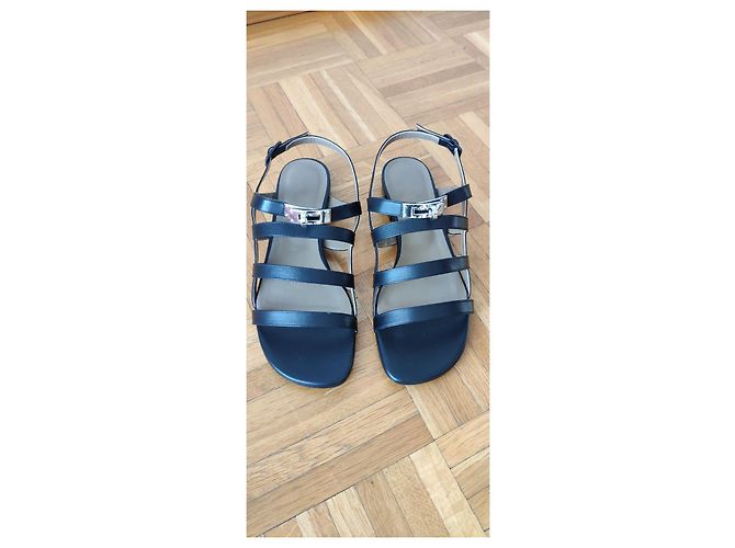 HERMÈS TRANSAT-SANDALEN. Schwarz - Ansicht 3