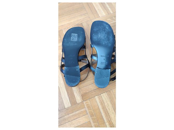 HERMÈS TRANSAT-SANDALEN. Schwarz - Ansicht 7