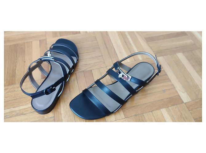 HERMÈS TRANSAT-SANDALEN. Schwarz - Ansicht 8