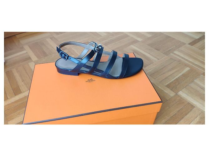 HERMÈS TRANSAT-SANDALEN. Schwarz - Ansicht 9